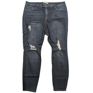 Refuge + Plus 18 Jeans ripped knees skinny stretch Faded Denim